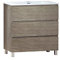 BAIKAL Conjunto de Mueble de Baño LESI. Compuesto por Mueble con Patas y Lavabo Cerámico. Tres Cajones. Melamina 16mm. Mueble MONTADO. Fondo 46cm 70 cm Nebraska