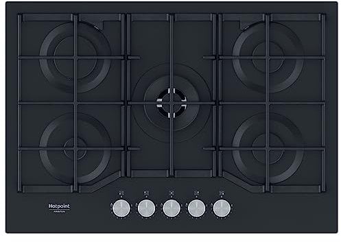 Piano cottura a gas Hotpoint: 5 fuochi, - HAGS 72F/BK