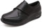 Chaussures oedème Respirants,Le pied du patient gonfle les chaussures en cuir, ajoutant de l'engrais pour élargir les chaussures de diabète-40_black,Chaussures Confortable pour Pieds Gonflés