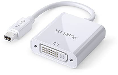 PureLink Mini DisplayPort auf DVI Adapter, 1920x1200 WUXGA Auflösung, 4,95GB/s Bandbreite, vergoldete Steckkontakte, 0,15m, weiß