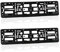 2 x Black Number Plate Surrounds Holders Frames for Cars Vans Trailers
