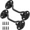 lohey 2PCS 4 Inch Eye Latch, Heavy Duty Cabin Hook, Stainless Steel Door Lock Internal for Shed, Garden, Patio, Door, Bathroom (Black)