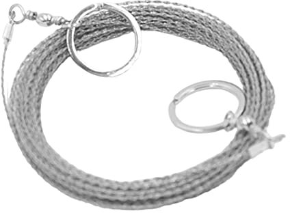Bigougem Sierra de alambre para exteriores, anillo de tracción grueso, acero inoxidable, alta dureza, para camping, sierra de mano, para cortar agua y hierba, súper largo, 5 m