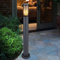 Standleuchte Außenbeleuchtung Sockelleuchte rauch anthrazit Außen Garten Stehlampe, Edelstahl Kunststoff, 1x E27, DxH 7,6x80 cm