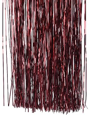 Kaemingk Lametta 40x50cm für Weihnachtsbaum Christbaumschmuck Weihnachtsdeko Weihnachtsgirlande Ochsenblut dunkelrot - weinrot - Burgunderrot