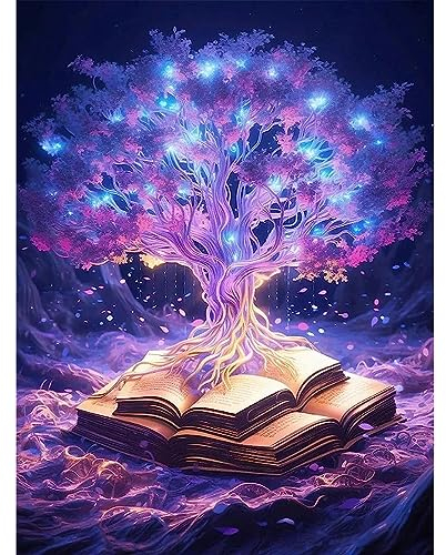 AIRDEA DIY Baum des Lebens Diamond Painting Set Erwachsene Kinder, Traumland Diamant Painting Bilder 5D Fantasie Diamant Kunst Diamant Malerei Set Cross Stickerei Malerei Kits für Heimdekor 30x40 cm