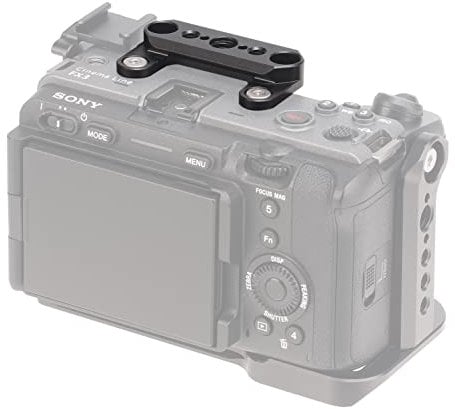 FOTGA Obere NATO Schiene für Sony FX3 FX30 ILME-FX30 Kamera, Top Plattenadapter mit NATO -Schienenhalterung, 1/4-20 Fäden, 3/8-16 Löcher für Arri-Top-Griff, NATO-Klemme, Magischer Arm, Kamerakäfig