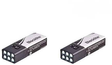 Lixada LED-Taschenlampe, 9 Volt, Mini-Camping-Taschenlampe, superhell, Pokect-Batterie, für Outdoor, Camping, Wandern, Jagd, Angeln
