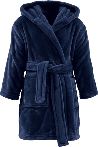 REDBEST Unisex-Bademantel Perris mit Kapuze - pures Kuschelvergnügen, samtweiche Qualität, schnell trocknend, mit Taschen, Gürtelschlaufen und Bindegürtel Fleece