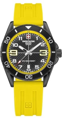 Swiss Alpine Military Herren Uhr Analog Quarz 7029.1878SAM Silikon