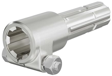 WilTec Manchon de Prise de Force Cardan - Longueur 160 mm - Raccord logement 1 3/8 6D - Raccord Sortie 1 3/8 6D - Ø 36 mm/34,87 mm - Arbre cannelé de Tracteur