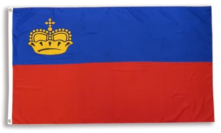 Sonia Originelli premium Fahne für jede Gelegenheit - hissfertig & wetterfest -Größe: ca. 90 x 150 cm, Farbe: Liechtenstein