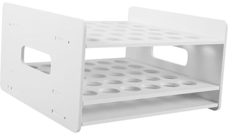 HOODANCOS Organiseur de Bureau en Bois Porte-Ciseaux à 30 Trous pour Garçon et Filles Support de Rangement pour Fournitures d'Art Scolaire Présentoir pour Tubes à Essai Adapté Maison École Maternelle