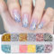 GZSYY Nagel Pailletten Glitter Laser Funkelnde Flocken Nageldekorationen 12 Farben Holographic Nail Powder Nailart Glitzer
