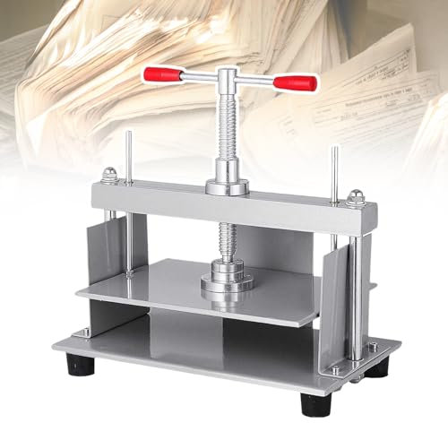 LIANGY Manuelle A5-Papierpresse, Flachbett-Bindemaschine für Rechnungen, Quittungen, Hauptbücher, Gutscheine, Briefmarken, Banknoten, Schreibwaren und Bürobedarf, Druck 3300 lbs