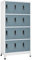 Willood Schließfachschrank mit 12 Schließfächern mkleideschrank Lüftungsöffnungen Schließfachschrank Stahlschrank Schrank Wertfachschrank Hellgrau und Dunkelgrau 90x45x180 cm Stahl