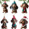 Dackel Weihnachtsbaumschmuck, 6 Stück Weihnachtsanhänger, 2D Dachshund Tannenbaumschmuck, Acryl Weihnachtsbaum Anhänger, Weihnachtsbaum Hängende Ornament, Weihnachtsdeko Auto Ornament Geschenke