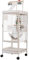 Vogelkäfig,Vogelvoliere,Voliere,Vogelhaus,Papageienkäfig,Sittichkäfig,Mit 4 Rollen + oberer Treppe, transparentem Schrank Vogelkäfig,für Nymphensittiche, Papageien, Tauben,Finken(50.5 * 46 * 180cm)