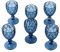 aqxreight Ensemble de Verres à Vin Vintage 6 Pièces, Technologie de Dissolution des Couleurs, Fond épaissi, Stable, Bleu, pour les, les Fêtes, la Maison, le Bureau, Type D'article :
