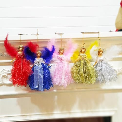 6 Stück Engel Weihnachtsbaumspitze | Weihnachtsengel Baumspitze | Weihnachtsbaum Engel-Baumspitze | Weihnachtsengel Anhänger | Christbaumspitze Engel Für Tannenbaum Und Festliches Zuhause