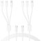 Paquete de 2 Cables USB C de 2 metros, Cable de Carga Múltiple, 1 con 2 Tipos C y 1 Puerto Lightning para iPhone/iPad Pro/Macbook