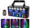 Miralin Disco Lights for Parties – DJ Disco Light with Sound Activation, RGB & UV Strobe Stage Lighting with DMX Controller for House Parties, Bars, Raves, and Club Shows