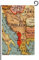 Mapa Yugoslavia Banderas de jardín de 12 x 18 pulgadas, resistentes a la intemperie, diseño abstracto del mundo, bandera de patio, mapa antiguo, bandera de bienvenida para jardín, decoración al aire