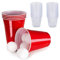 Beer Pong Party Games Ultimate Set | Include bicchieri rossi per feste, palline da ping pong e bicchierini | Perfetto per addio al nubilato, addio al celibato, compleanno e studenti | 50 bicchieri da