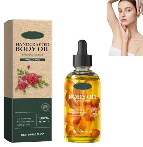Vanille-Rosen-Körperöl, Duftende Körperpflege-Massageöle, Feuchtigkeitsspendend nach dem Bad, Straffung der Haut