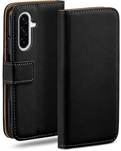 moex für Samsung Galaxy A36 5G Hülle mit Kartenfach, Handyhülle klappbar 360 Grad Schutzhülle, PU Leder Handytasche Samsung Galaxy A36 5G Klapphülle Flip Case, Schwarz