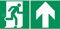 Mondial Extincteur Panneau de sécurité flèche haut 300 X 150 mm PVC rigide Vert Fonctionnel - Directionnel