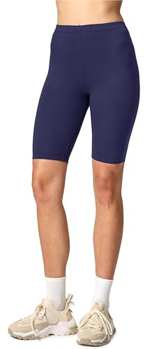 Merry Style Damen Sport Leggings kurz Sportleggings Radlerhose Sporthose aus Viskose MS10-145 (Dunkelblau, XXL)