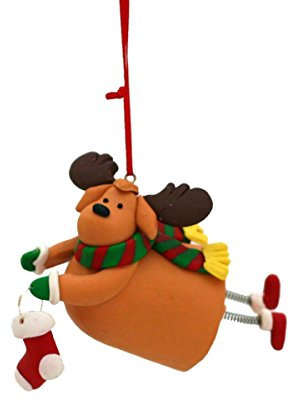 Weihnachtsdeko Hänger Set/2 Christbaumschmuck Dekoration Weihnachten Fensterdeko Geschenkanhänger Rentier fliegend- Gall & Zick