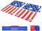 GoSports Amerika Cornhole Spiel-Set mit 8 Sitzsäcken und Transporttasche mit amerikanischer Flagge, mit PVC-Rahmen, USA, 3 x 2 ft