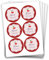 Papierdrachen 24 Marmeladen-Aufkleber | Selbstklebende Etiketten für selbst gemachte Kirsch-Marmelade Design 2-4 cm große Sticker für Eingekochtes - Homemade zum Selbst beschriften - gut ablösbar