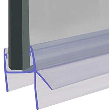 Shower or Bath Screen Door Seal | Fits 4, 5 or 6mm Glass | Double Fin Seals Gaps of Up to 12mm | 80cm, 90cm, 140cm or 2m Long | SEAL049 (80cm)