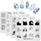 KADS Nail Art Stamp Plate Ocean Sea Mermaid Series Nail Stamping Plate Template Image Plate Nail Art DIY Decoration Tool