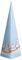 RAK Kerze Deko Pyramidenform eisblau Snow 230 mm Relief Winterlandschaft (Rückseite ohne Deko) Unparfümiert