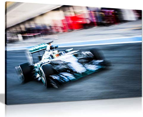 Mercedes F1 Hamilton Canvas Wall Art Picture Print (30x20)
