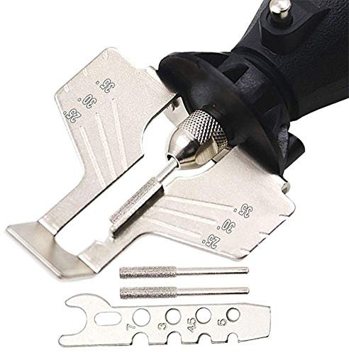 Chainsaw Sharpening Attachment Rotary Tool,Hand Accessory Sharpener Guide Drill Adapter Polishing Head,Chainsaw Tooth Grinding Tools