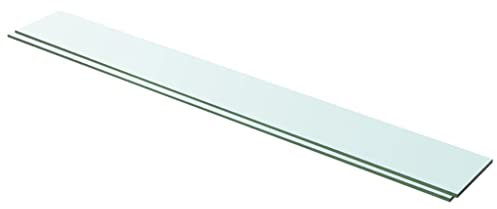 vidaXL 2X Regalboden Glas Glasboden Glasscheibe Glasplatte Regalbrett Ersatz Platte Glasscheibe für Glasregal Klarglas Transparent 100x12cm