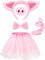 WILLBOND Schwein Kostüm Set Tutu Rock Kostüm Set Tier Kostüm Kit Zubehör Schweine Ohren Nase Schwanz Fliege Tutu Rock für Kinder (M)