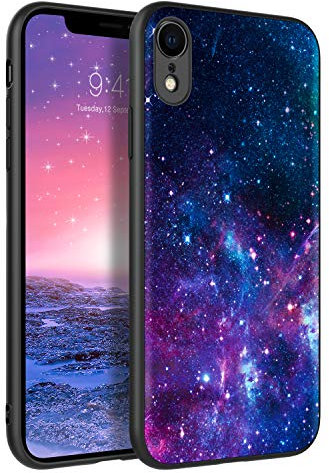 BENTOBEN iPhone XR Case 6.1'', Nebula Galaxy Glow in the Dark Slim Cover for iPhone XR, Thin Fit Hybrid Soft Rubber Bumper Protective Pattern Silicone Phone Cases for iPhone XR Boy Girls Men Women