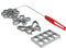 4 St Traditionelle Teigform Hworost Waffeleisen (1 cm), Waffelbäckerei Spreewaldschleifen Set, Schwedische Rosetten Form, Rosettenwaffeln, Rosetteneisen, Frittierte Waffeln, Tauchform, Chworost