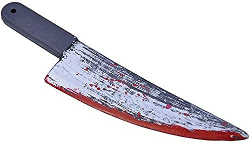 RARAA® Aufblasbares blutiges Messer, 40 cm, gruselige Dekoration, BA490 Blutspritzmesser, Unisex-Erwachsene, Rot, Einheitsgröße