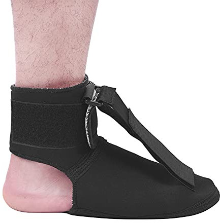 Drop Foot Brace, Fallfußbandage Verstellbare Fußorthese, Knöchelbandage, Unterstützung, Faszien-Stretcher, Schmerzen bei Plantarfasziitis, Achillessehnenentzündung, Fußgewölbe, Fersensporn(Large)