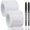 Food Storage Labels Stickers, 1000Pcs Food Prep Canning Labels Sticker Removable Freezer Self-Adhesive Dissolvable Date Label with 2 Black Marker Pen
