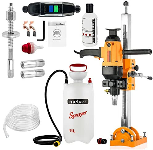 MELVER MV-155C I Foret à béton professionnel avec support et réservoir de liquide