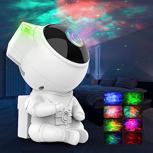 Astronaut Galaxy Projector,Night Light Projector with Colourful Nebulae,Space Projector for Kids Room Decor Aesthetic Bedroom,Gifts for Children and Adults