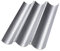 Baguette Backform, Brot Backen Zubehör, Backformen, Baguette-Backblech mit Antihaftbeschichtung für 3 Baguettes, Hochwertige Backform Baguette (38x24.5x2.4cm) Silber